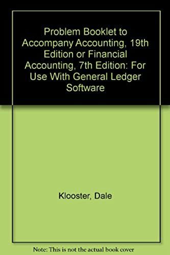 Problem Booklet For Solutions Software Accounting 19e