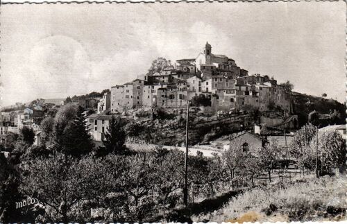 Carte Postale, France, Alpes Maritimes ( 06 ), Berre Les Alpes, Vue Générale  - Oblitération Du 16/05/1952