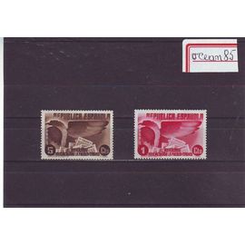 Espagne 1936 : Poste Aérienne - 40ème Anniversaire De L'association De La Presse De Madrid - Allégories : Série De 2 Timbres Neufs