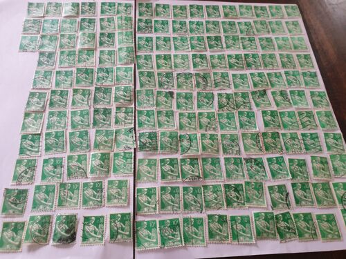 Timbre N°1115a, 1957, Moissonneuse, 10 F.