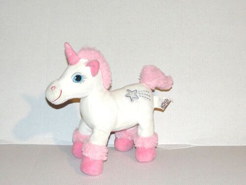 Licorne Lica Bella Rose Blanc Cassée Doudou Peluche Sonore Gipsy 20cm