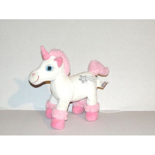 Licorne Lica Bella Rose Blanc Cassée Doudou Peluche Sonore Gipsy 20cm