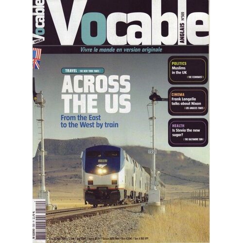 Vocable Anglais N° 569 : Across The Us. From The East To The West By Train