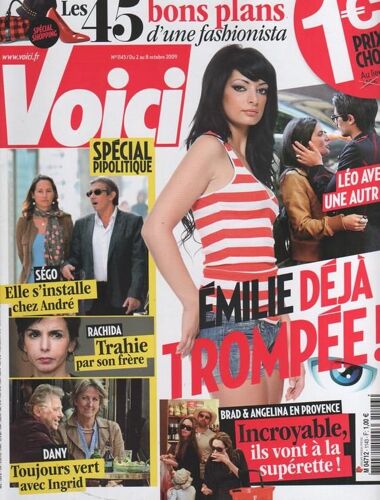 Voici   N° 1143 : Segolene Royal/Guy Lagache/Rachida Dati/Brad Pitt Angelina Jolie/Polanski/Kate Winslet/Demi Moore/Bollaert/Arielle Dombasle/Jesus Luz/Rihanna/