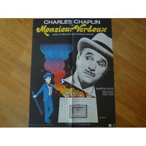 Monsieur Verdoux De Charles Chaplin - Affiche De Cinéma 80 X 60 Cm