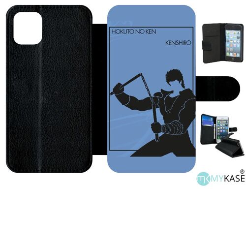 Etui À Rabat Iphone 11 - Hokuto No Ken Kenshiro - Simili-Cuir - Noir