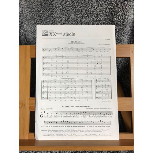 Pierre Calmelet Alleluia Pour Choeur Mixte Partition En Feuillet A Coeur Joie