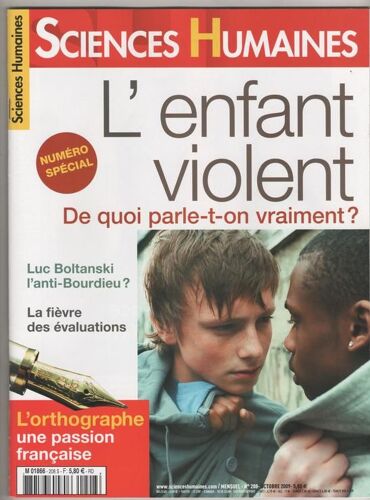 Sciences Humaines   N° 208 : L'enfant Violent De Quoi Parle T On Vraiment ?
