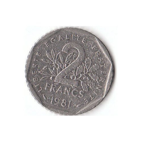 Lot De 2 Pieces De 2 Francs De 1980/1981 Semeuse