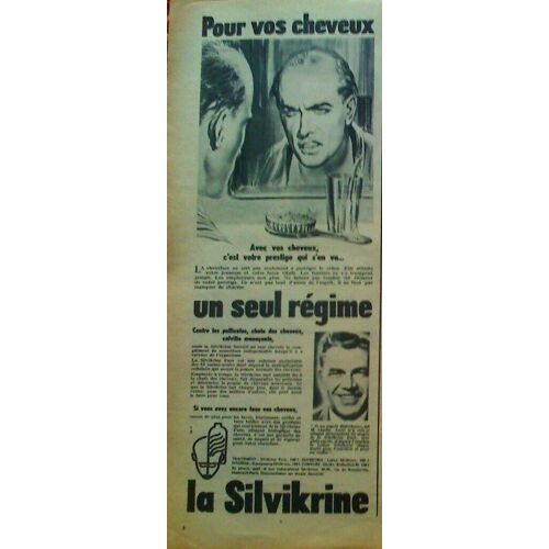 Publicite Ancienne (Fevrier 1956) Pour La Lotion Anti-Chute Cheveux " Silvikrine "