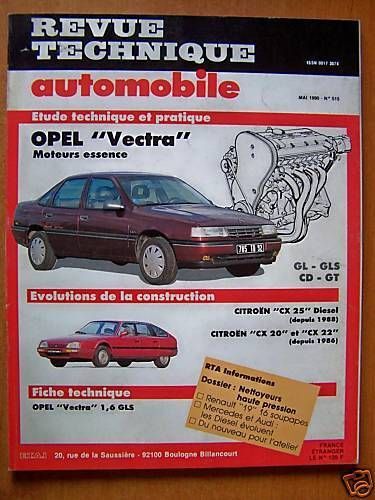 Revue Technique Opel Vectra Essence   N° 515