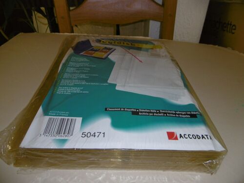 Pochettes Plastiques Perforées Pour 6 Disquettes Paquet De 10 Accodata 50471