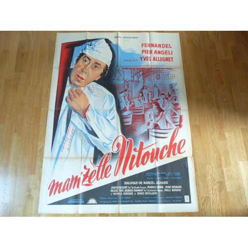 Mam'zelle Nitouche De Yves Allégret / Fernandel - 1953 - Affiche Originale De Cinéma 120 X 160 Cm