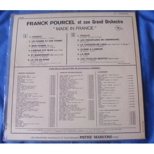 Les Feuilles Mortes / Un Homme Et Une Femme / Pigalle / Et Maintenant ..  12 Titres.