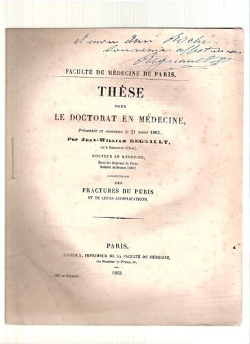 These Pour Le Doctorat En Medecine Des Fractures Du Pubis Et De Leurs Complications