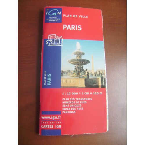 Plan De Ville Paris : Plan Des Transports, Numéros De Rues, Sens Uniques, Index Des Rues, Parkings.