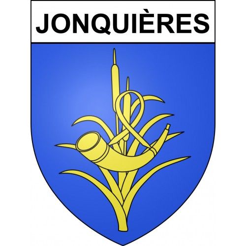 Jonquières 84 Ville Sticker Blason Écusson Autocollant Adhésif - Taille : 8 Cm