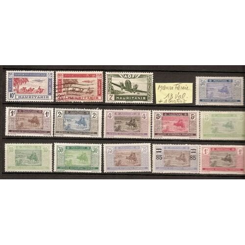 Mauritanie - 13 Valeurs Neuves Et Oblitérées+ 1 Offerte (Abimée)
