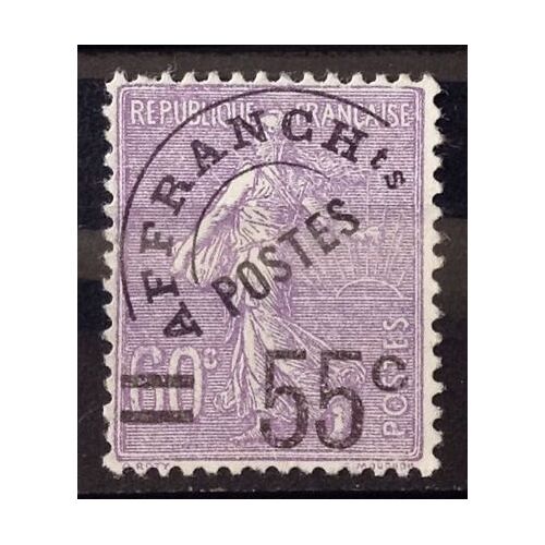 Préoblitéré Semeuse Lignée 55c / 60c Violet (Superbe N° 47) Obl - Cote 70,00 - France Année 1922 - N27603