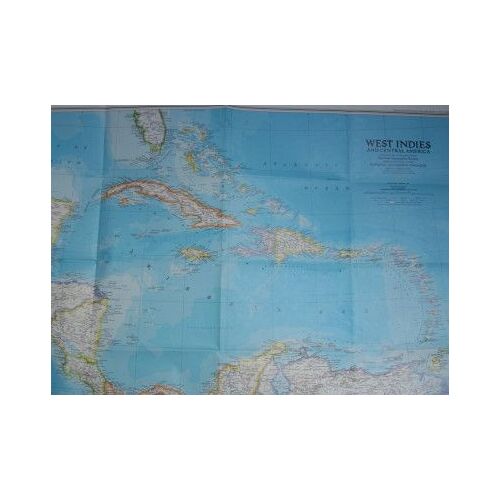 Carte National Geographic : West Indies And Central America  (Verso : Islands)