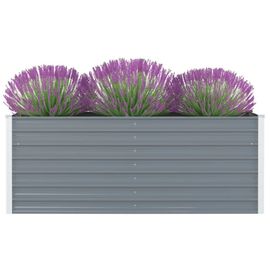 Jardinière 160 X 80 X 45 Cm Acier Galvanisé Gris