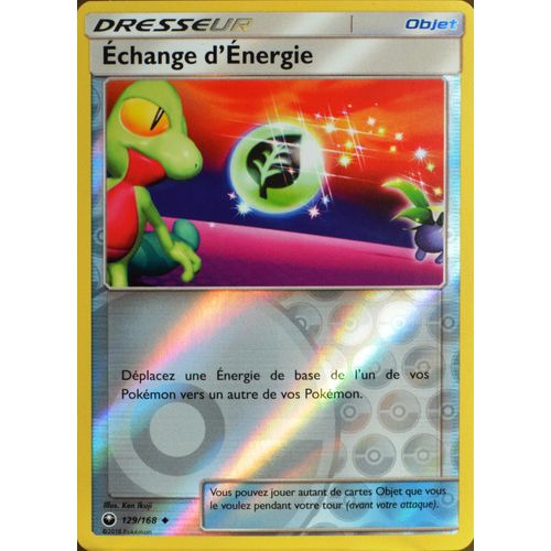 Carte Pokémon 129/168 Echange D'energie - Reverse Sl7 - Soleil Et Lune - Tempête Céleste Neuf Fr