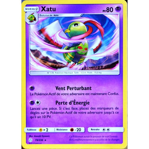 Carte Pokémon 79/236 Xatu Sl12 - Soleil Et Lune - Eclipse Cosmique Neuf Fr