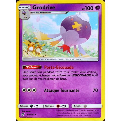 Carte Pokémon 81/236 Grodrive Sl11 - Soleil Et Lune - Harmonie Des Esprits Neuf Fr
