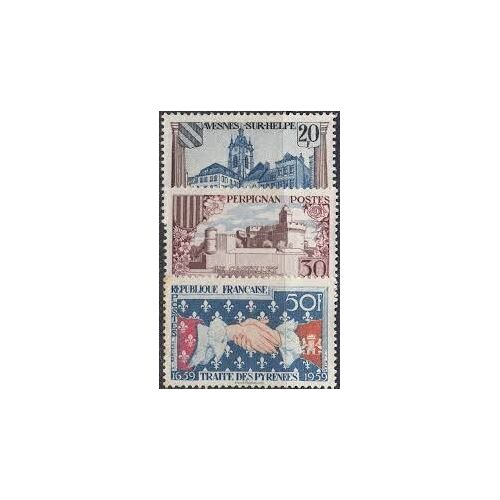 Tricentenaire Du Traité Des Pyrénées Série Complète Année 1959 N° 1221 1222 1223 Yvert Et Tellier Luxe