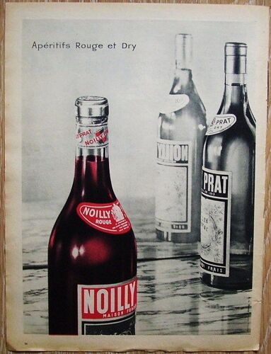 Publicite Ancienne (Juin 1960) Pour L'aperitif Rouge Et Dry " Noilly Prat "