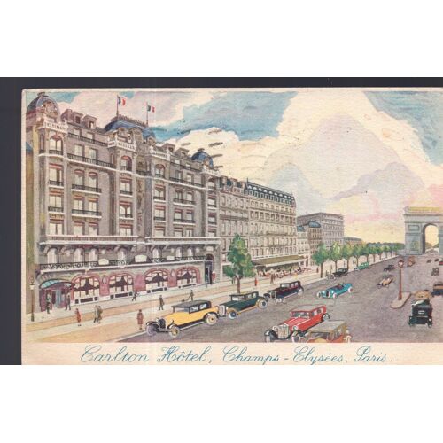 Carte Postale De Paris : Carlton Hôtel, Avenue Des Champs-Elysées En 1930