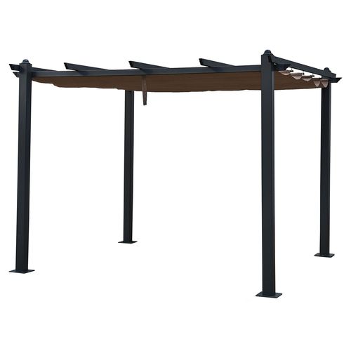 Pergola Autoportante 3 X 3m Cassis Taupe Structure Aluminium