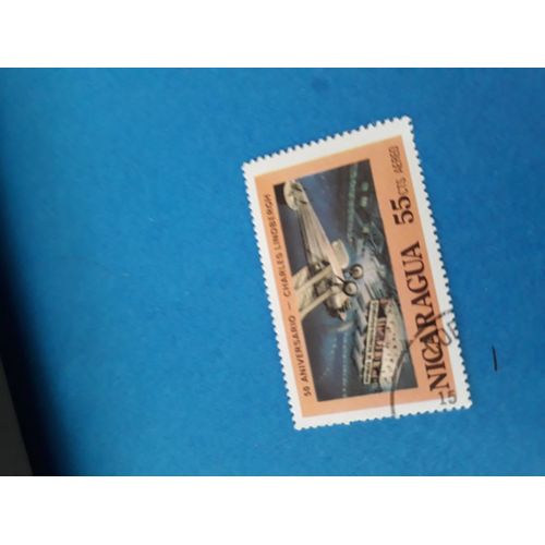 Timbre Avion Nicaragua Charles Lindbergh Tp18