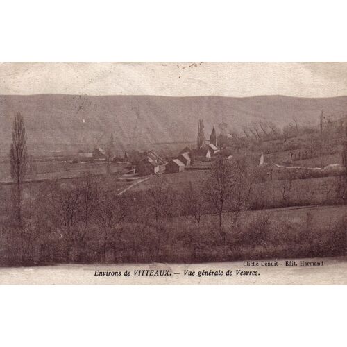 Carte Postale Ancienne, France, Côte D'or ( 21 ), Environs De Vitteaux, Vue Générale De Vesvres - Oblitération Du 04/09/1935