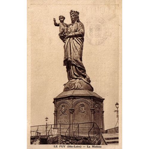 Carte Postale Ancienne, France, Haute Loire ( 43 ), Le Puy, La Madone - Oblitération Du 14/09/1950