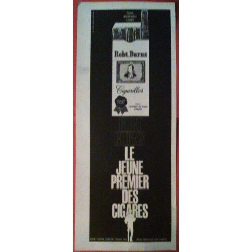 Publicite Ancienne (Novembre 1964) Pour Les Cigares " Cigarillos Robt Burns "