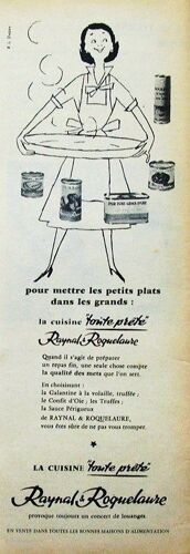 Publicite Ancienne (Mai 1957) Pour Les Plats Cuisines En Boite " Raynal Et Roquelaure "