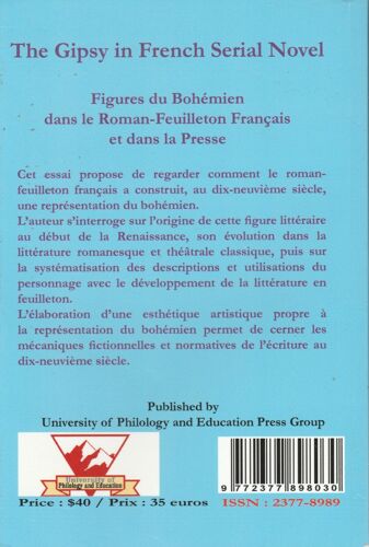 The Gipsy In French Serial Novel Republican Imagery (Vol 3)