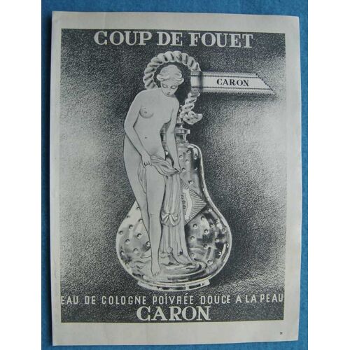 Publicité Papier, Eau De Cologne Caron De 1957