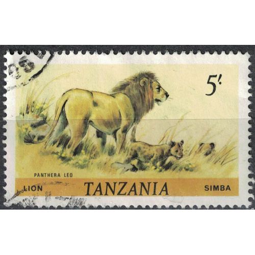 Tanzanie 1980 Oblitéré Used Animal Fauve Panthera Leo Lion Simba Su