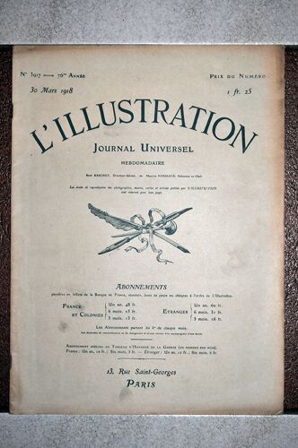 L'illustration N° 3917 - 30 Mars 1918 - Foch ...