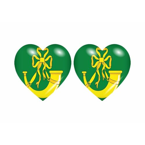 2x Autocollant Sticker Drapeau Coeur Royaume Uni Hutingdonshire