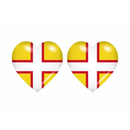 2x Autocollant Sticker Drapeau Coeur Royaume Uni Dorset