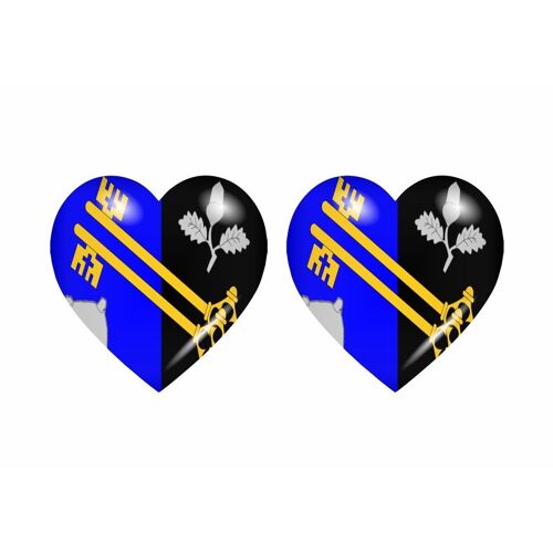 2x Autocollant Sticker Drapeau Coeur Royaume Uni Surrey