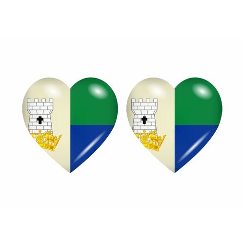 2x Autocollant Sticker Drapeau Coeur Royaume Uni Isle Portland