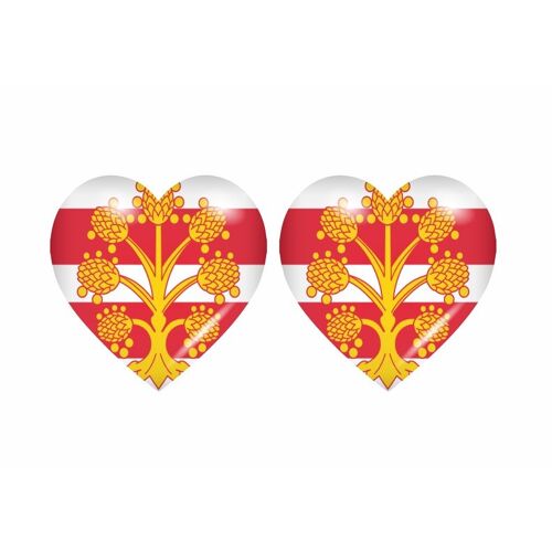 2x Autocollant Sticker Drapeau Coeur Royaume Uni Westmorland