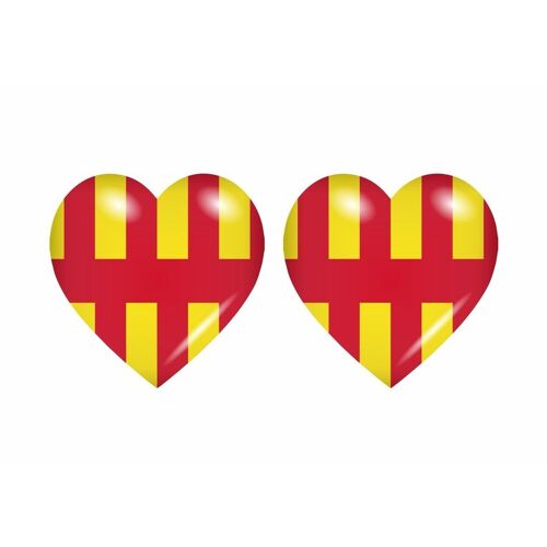 2x Autocollant Sticker Drapeau Coeur Royaume Uni Northumberland