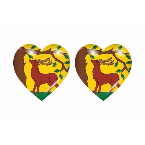 2x Autocollant Sticker Drapeau Coeur Royaume Uni Berkshire
