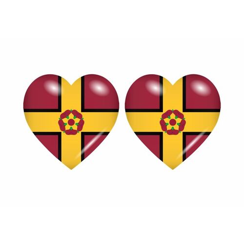 2x Autocollant Sticker Drapeau Coeur Royaume Uni Northamptonshire