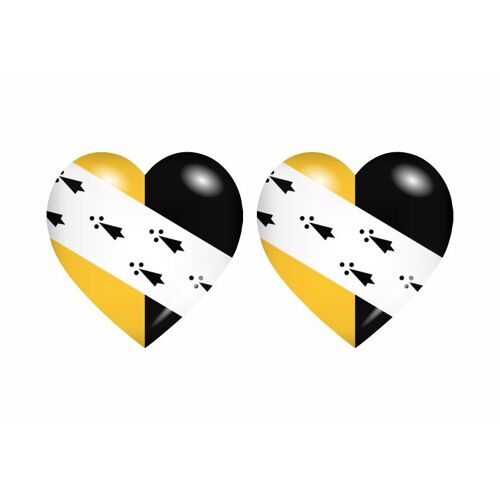 2x Autocollant Sticker Drapeau Coeur Royaume Uni Norfolk